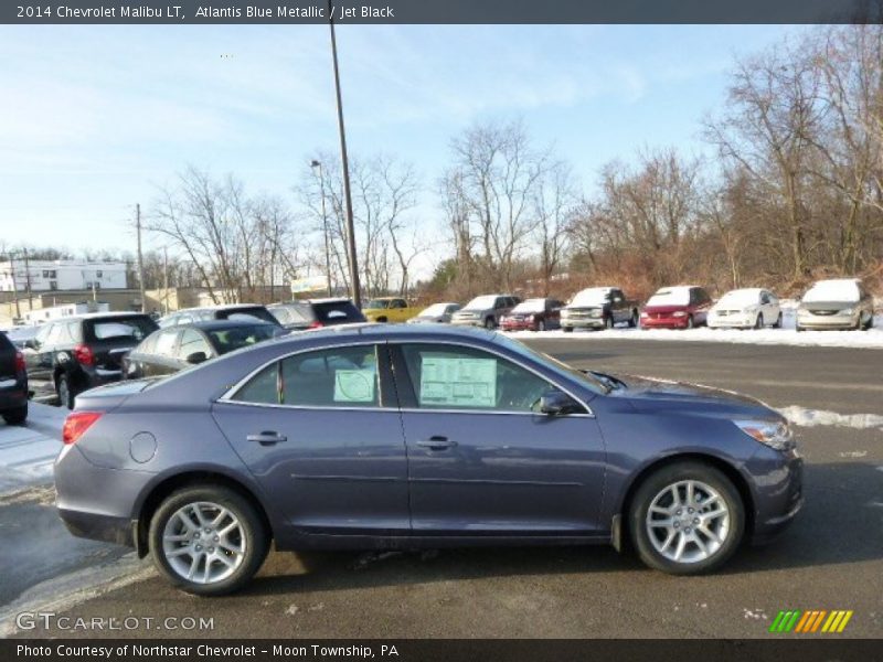 Atlantis Blue Metallic / Jet Black 2014 Chevrolet Malibu LT