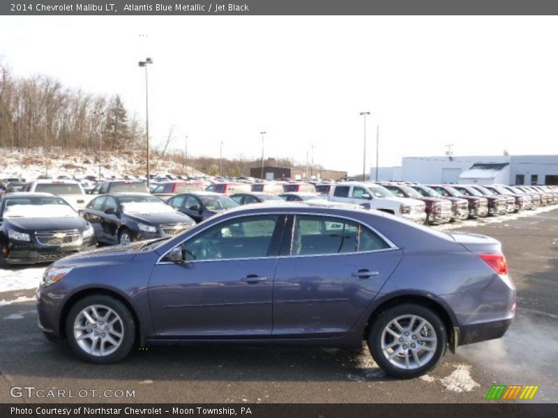 Atlantis Blue Metallic / Jet Black 2014 Chevrolet Malibu LT