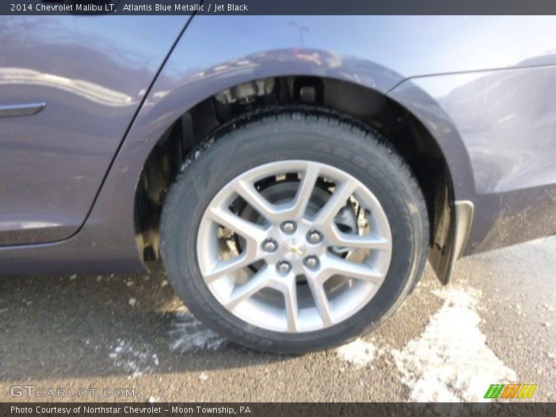 Atlantis Blue Metallic / Jet Black 2014 Chevrolet Malibu LT