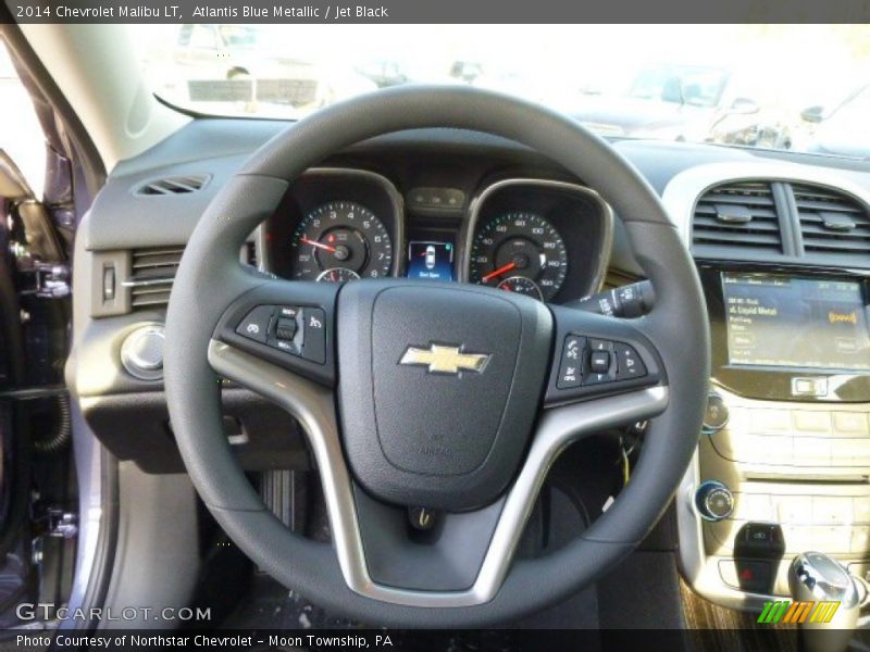 Atlantis Blue Metallic / Jet Black 2014 Chevrolet Malibu LT