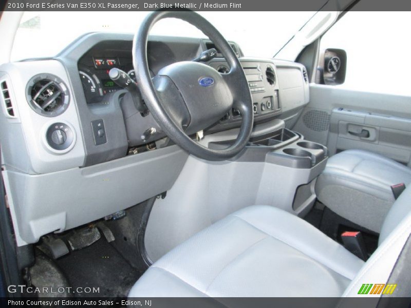 Dark Blue Metallic / Medium Flint 2010 Ford E Series Van E350 XL Passenger