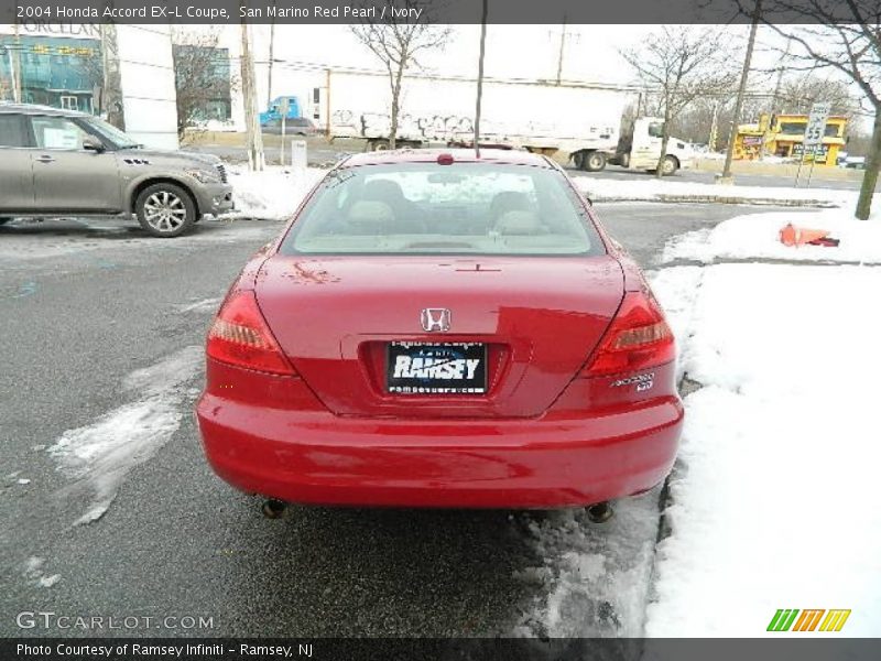 San Marino Red Pearl / Ivory 2004 Honda Accord EX-L Coupe