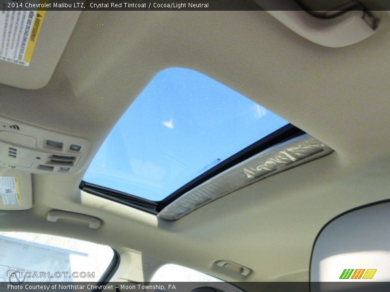 Crystal Red Tintcoat / Cocoa/Light Neutral 2014 Chevrolet Malibu LTZ