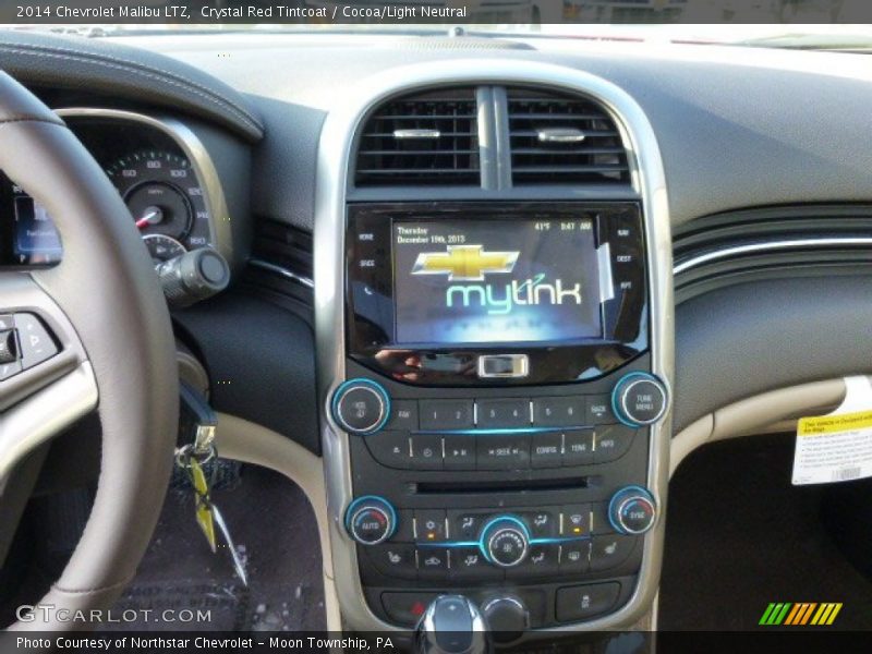 Crystal Red Tintcoat / Cocoa/Light Neutral 2014 Chevrolet Malibu LTZ