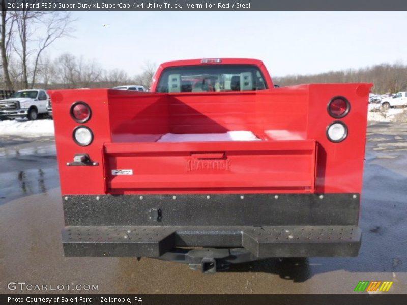 Vermillion Red / Steel 2014 Ford F350 Super Duty XL SuperCab 4x4 Utility Truck