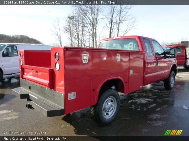 Vermillion Red / Steel 2014 Ford F350 Super Duty XL SuperCab 4x4 Utility Truck