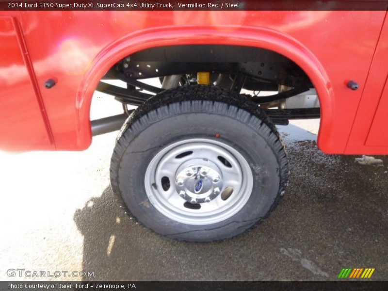 Vermillion Red / Steel 2014 Ford F350 Super Duty XL SuperCab 4x4 Utility Truck