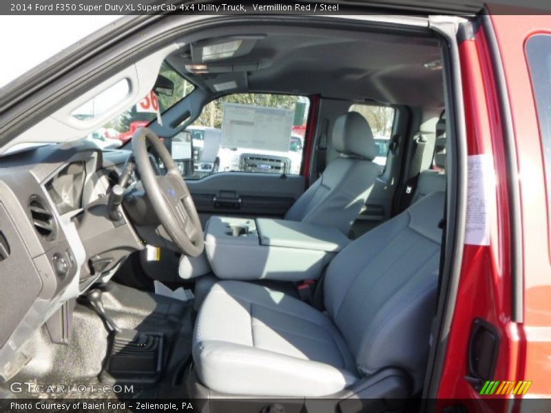 Vermillion Red / Steel 2014 Ford F350 Super Duty XL SuperCab 4x4 Utility Truck