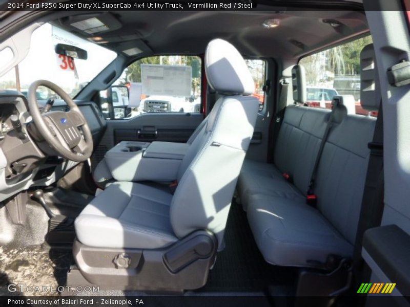 Vermillion Red / Steel 2014 Ford F350 Super Duty XL SuperCab 4x4 Utility Truck