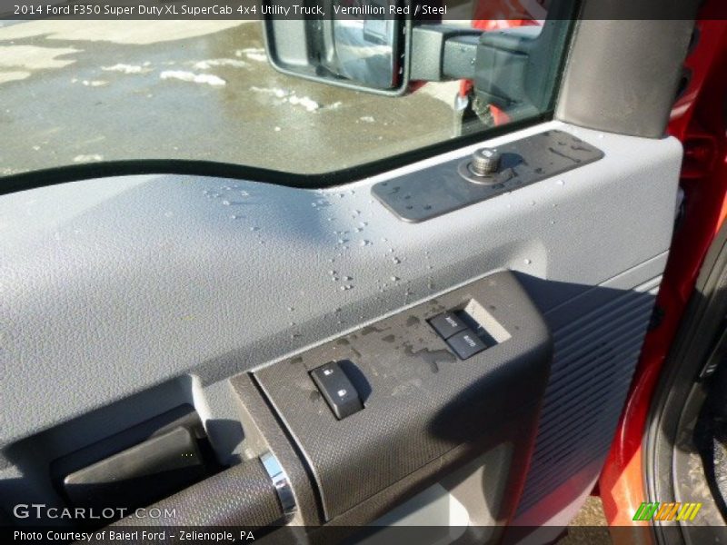 Vermillion Red / Steel 2014 Ford F350 Super Duty XL SuperCab 4x4 Utility Truck