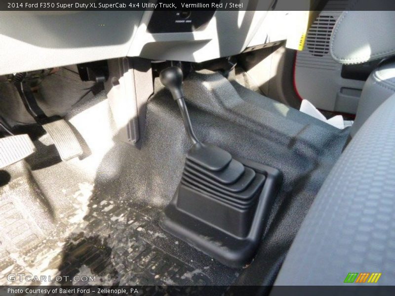 Vermillion Red / Steel 2014 Ford F350 Super Duty XL SuperCab 4x4 Utility Truck