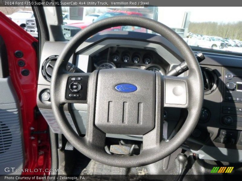 Vermillion Red / Steel 2014 Ford F350 Super Duty XL SuperCab 4x4 Utility Truck