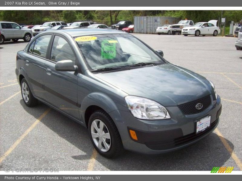 Olive Gray / Beige 2007 Kia Rio LX Sedan