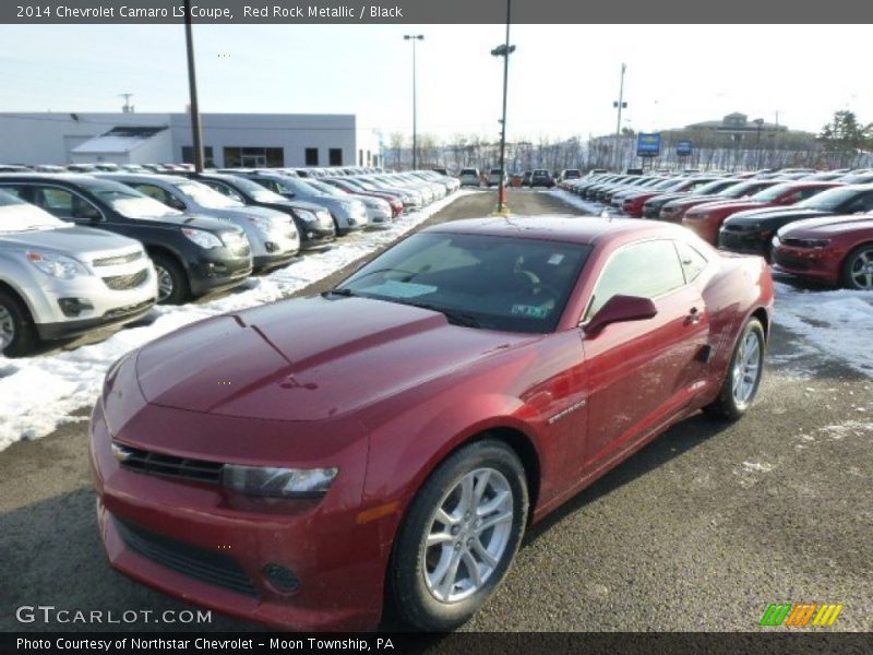Red Rock Metallic / Black 2014 Chevrolet Camaro LS Coupe