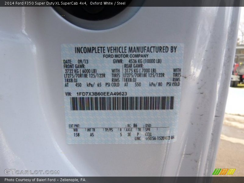 Oxford White / Steel 2014 Ford F350 Super Duty XL SuperCab 4x4