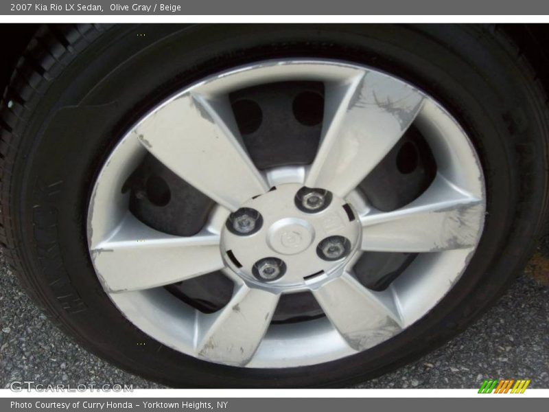 Olive Gray / Beige 2007 Kia Rio LX Sedan