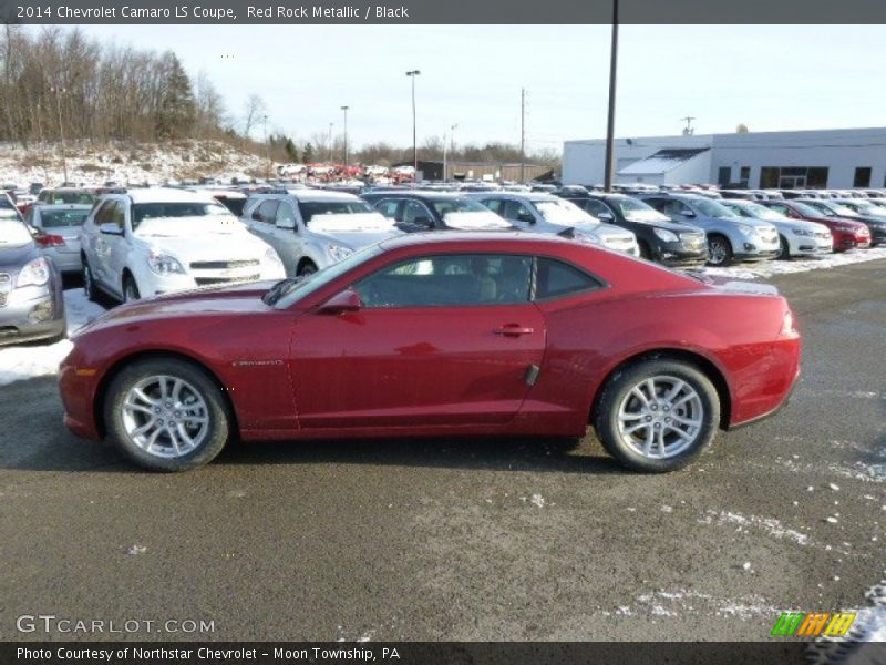 Red Rock Metallic / Black 2014 Chevrolet Camaro LS Coupe