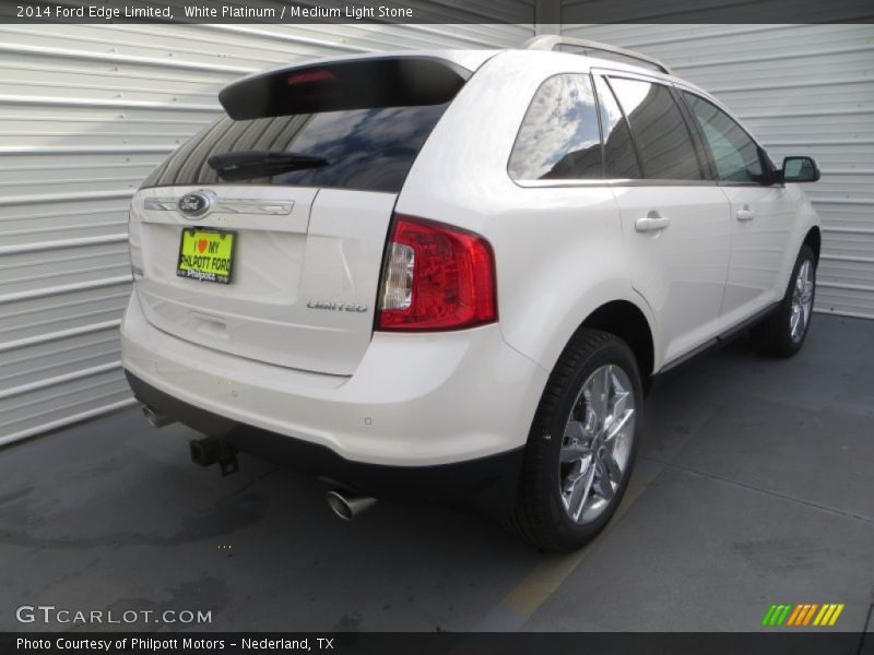 White Platinum / Medium Light Stone 2014 Ford Edge Limited