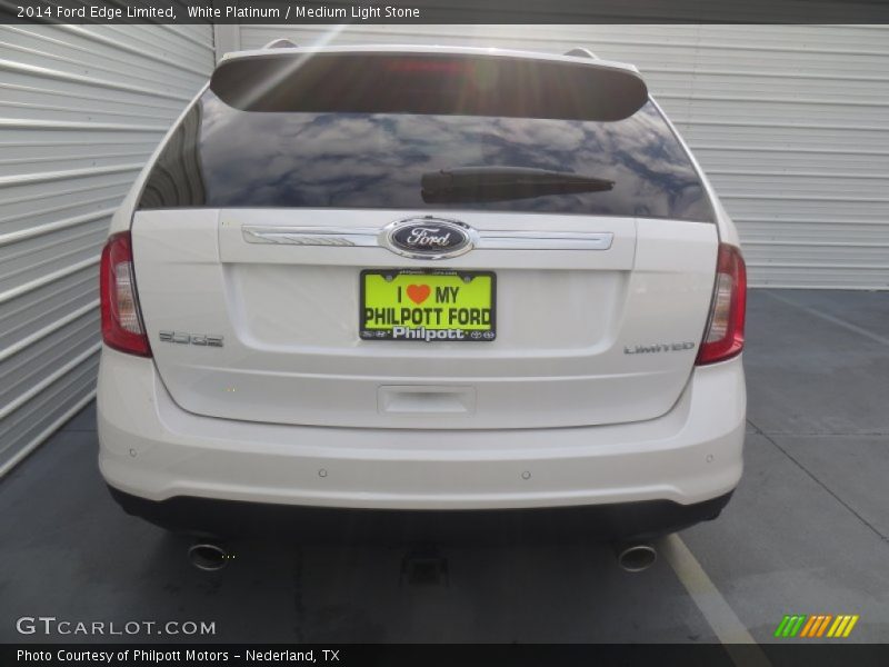 White Platinum / Medium Light Stone 2014 Ford Edge Limited
