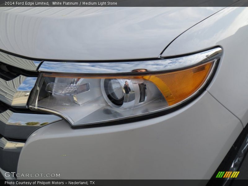 White Platinum / Medium Light Stone 2014 Ford Edge Limited