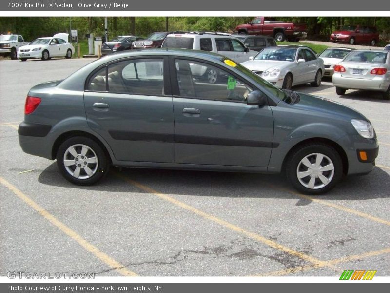 Olive Gray / Beige 2007 Kia Rio LX Sedan