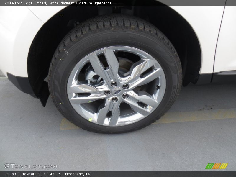 White Platinum / Medium Light Stone 2014 Ford Edge Limited