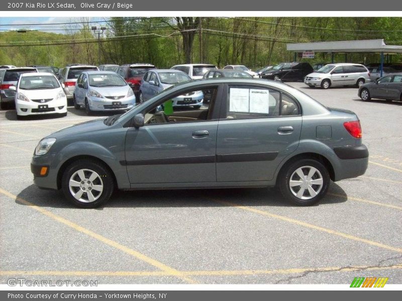 Olive Gray / Beige 2007 Kia Rio LX Sedan