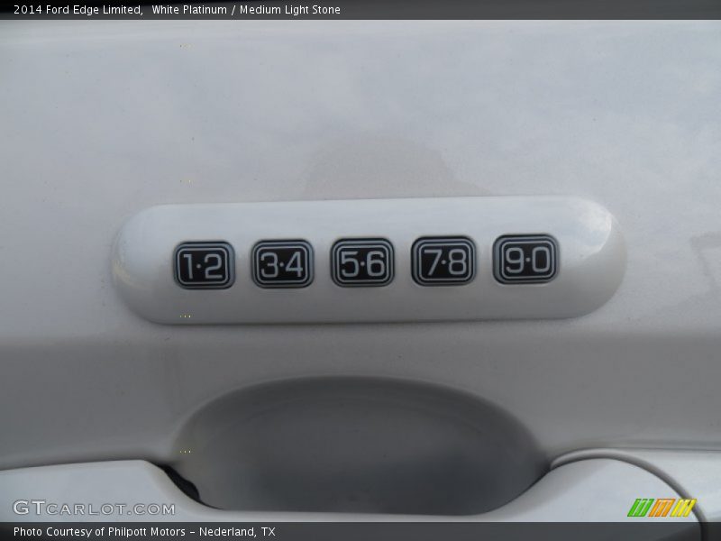 White Platinum / Medium Light Stone 2014 Ford Edge Limited