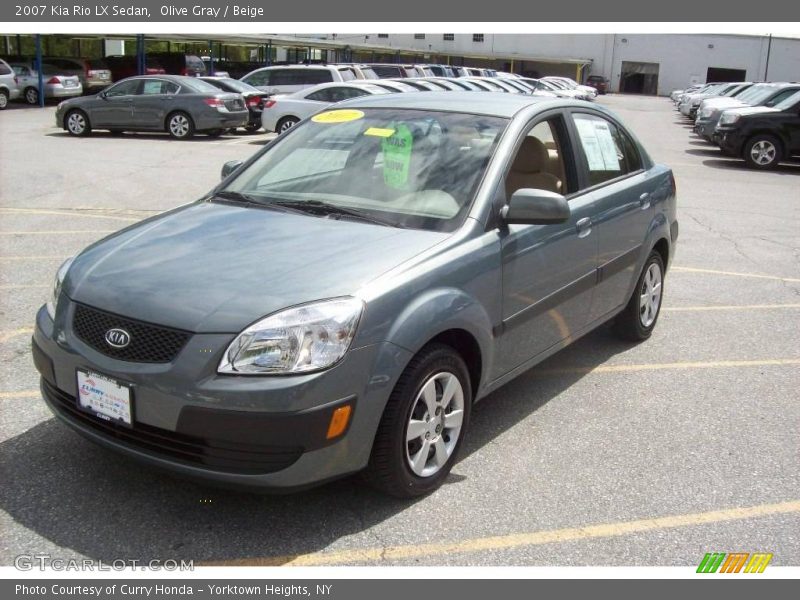 Olive Gray / Beige 2007 Kia Rio LX Sedan