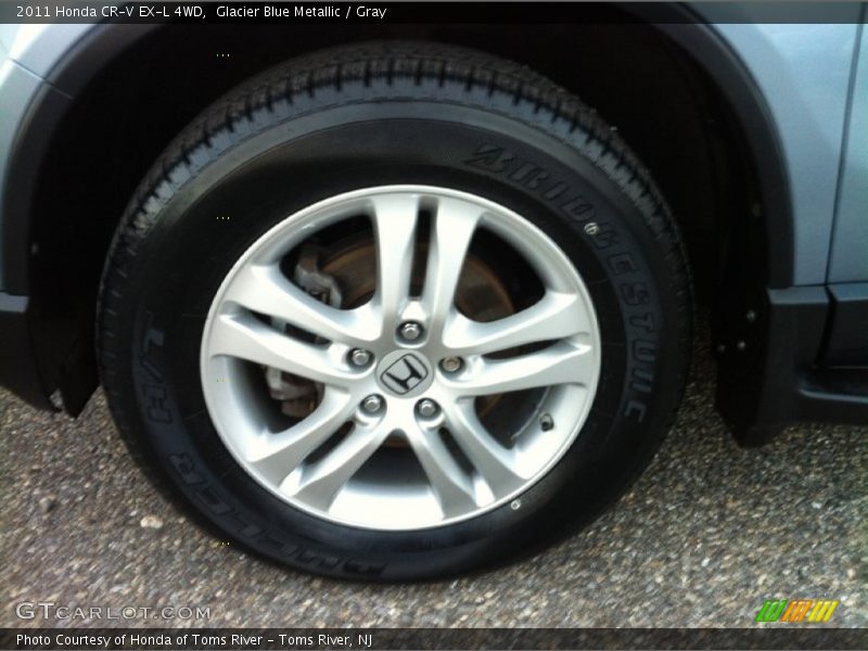 Glacier Blue Metallic / Gray 2011 Honda CR-V EX-L 4WD