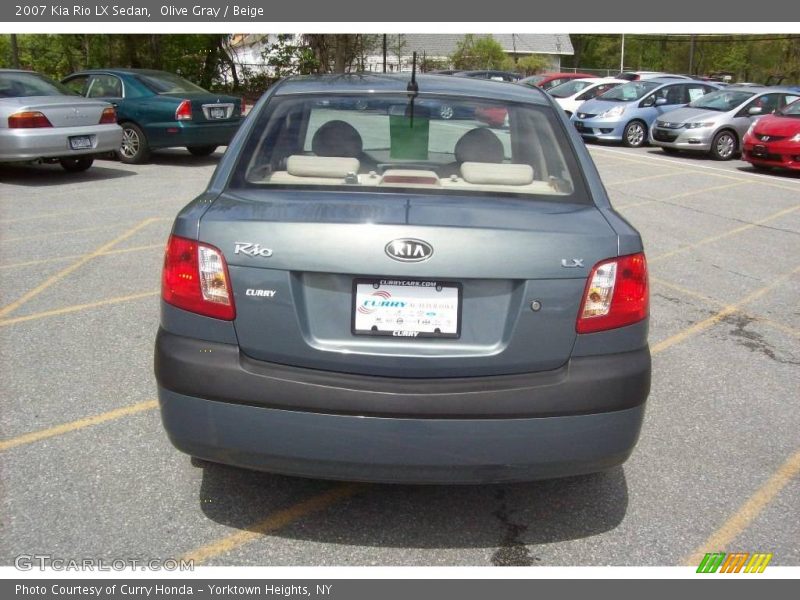 Olive Gray / Beige 2007 Kia Rio LX Sedan