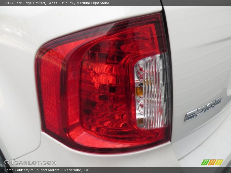 White Platinum / Medium Light Stone 2014 Ford Edge Limited