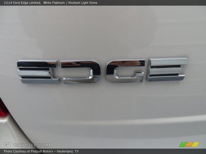 White Platinum / Medium Light Stone 2014 Ford Edge Limited