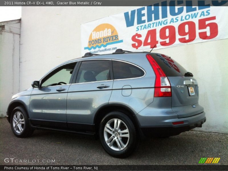 Glacier Blue Metallic / Gray 2011 Honda CR-V EX-L 4WD