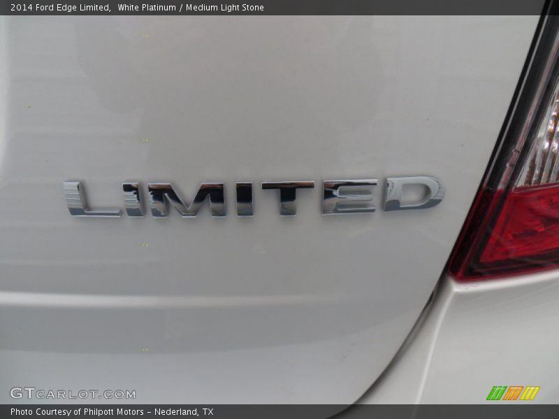 White Platinum / Medium Light Stone 2014 Ford Edge Limited