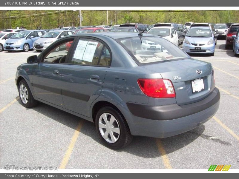 Olive Gray / Beige 2007 Kia Rio LX Sedan