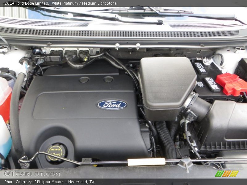 White Platinum / Medium Light Stone 2014 Ford Edge Limited