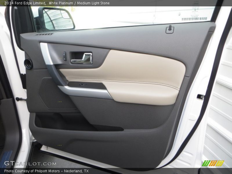 White Platinum / Medium Light Stone 2014 Ford Edge Limited