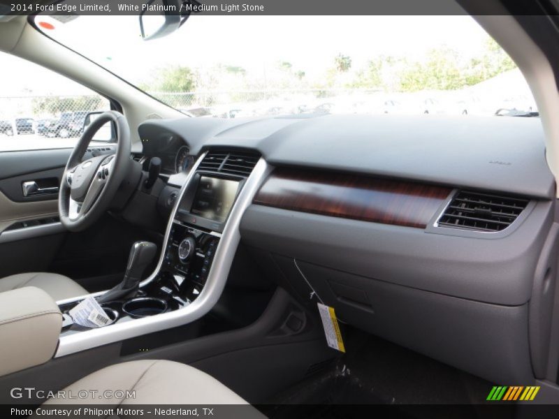 White Platinum / Medium Light Stone 2014 Ford Edge Limited