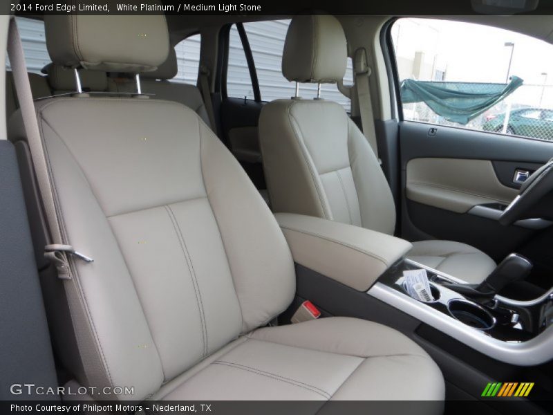 White Platinum / Medium Light Stone 2014 Ford Edge Limited