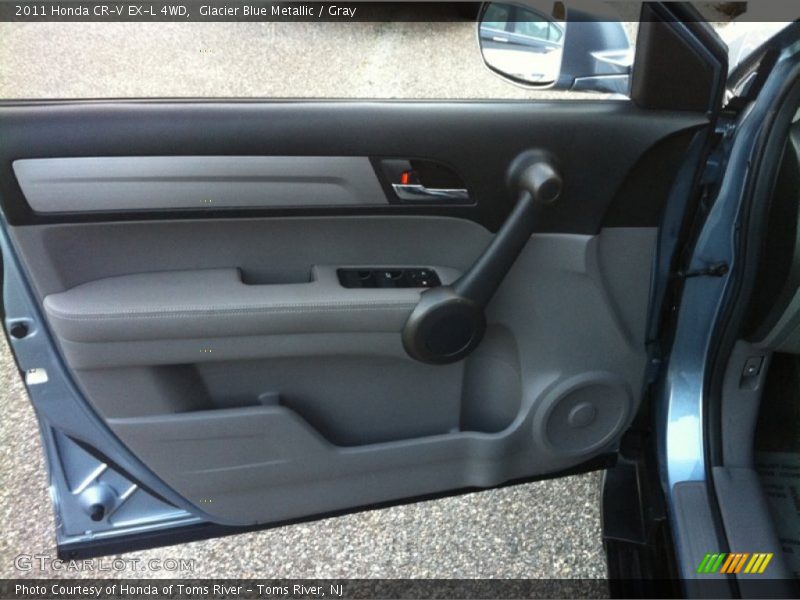 Glacier Blue Metallic / Gray 2011 Honda CR-V EX-L 4WD