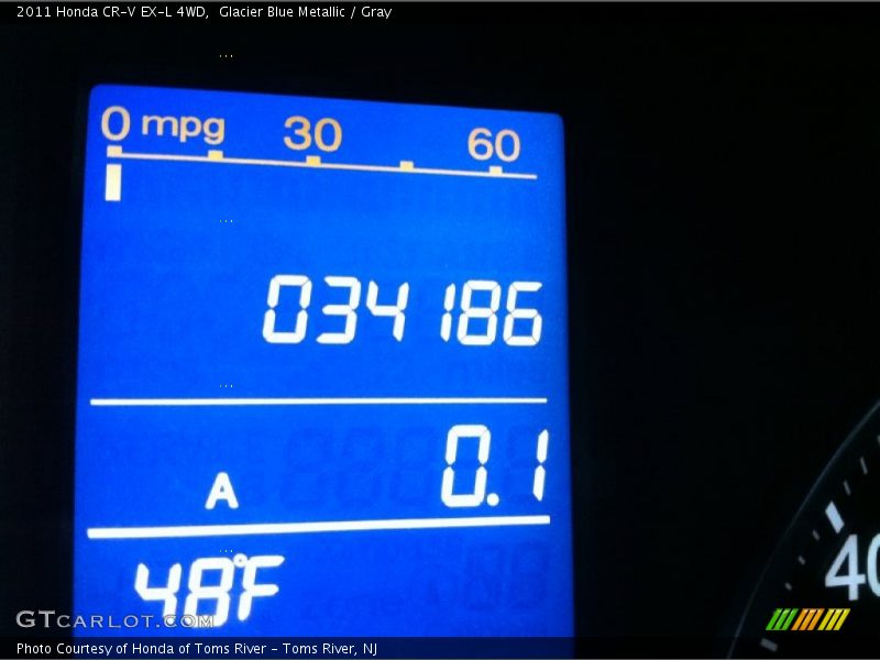 Glacier Blue Metallic / Gray 2011 Honda CR-V EX-L 4WD