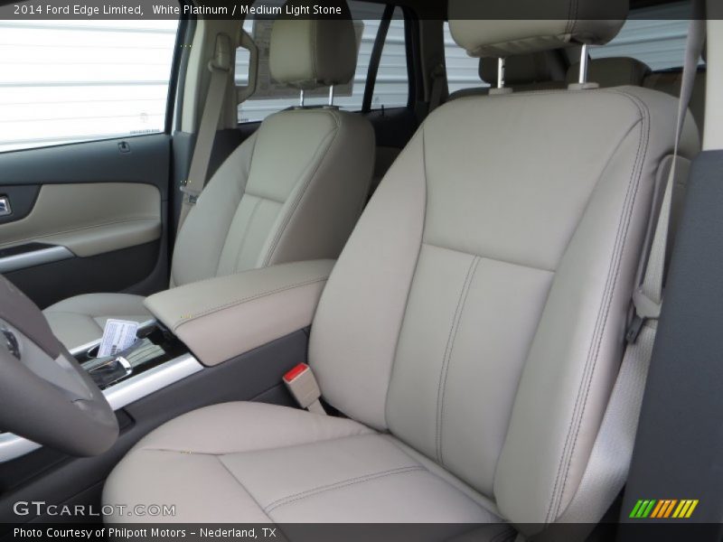 White Platinum / Medium Light Stone 2014 Ford Edge Limited