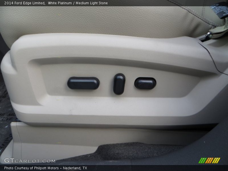 White Platinum / Medium Light Stone 2014 Ford Edge Limited