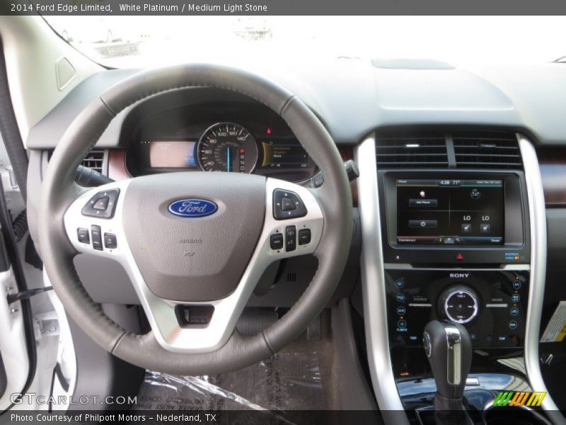 White Platinum / Medium Light Stone 2014 Ford Edge Limited