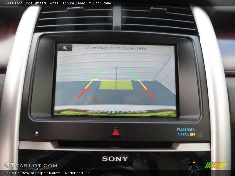 White Platinum / Medium Light Stone 2014 Ford Edge Limited