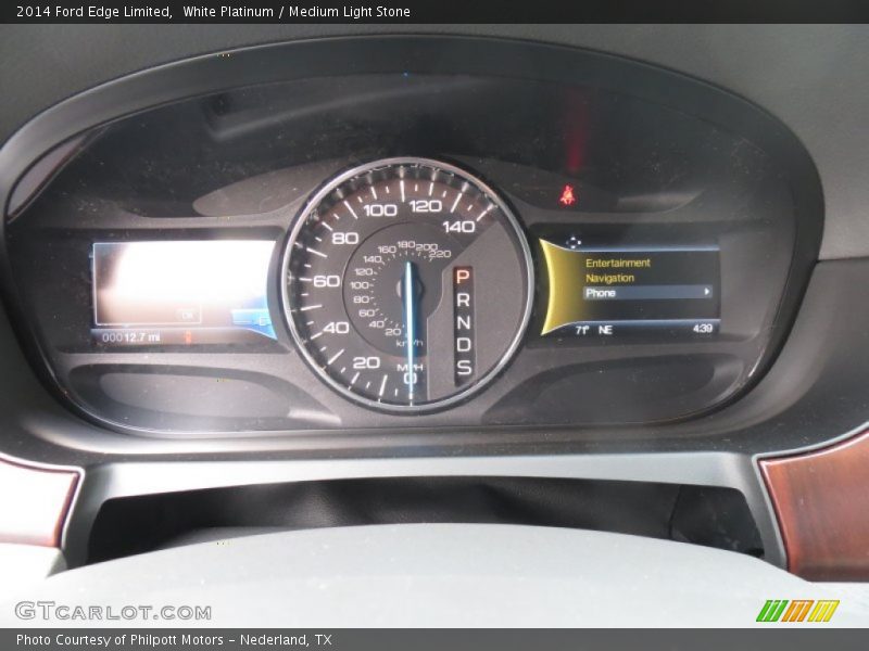 White Platinum / Medium Light Stone 2014 Ford Edge Limited