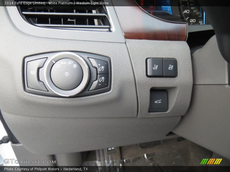 White Platinum / Medium Light Stone 2014 Ford Edge Limited