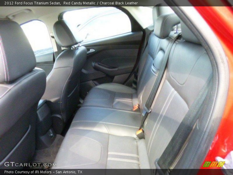 Red Candy Metallic / Charcoal Black Leather 2012 Ford Focus Titanium Sedan