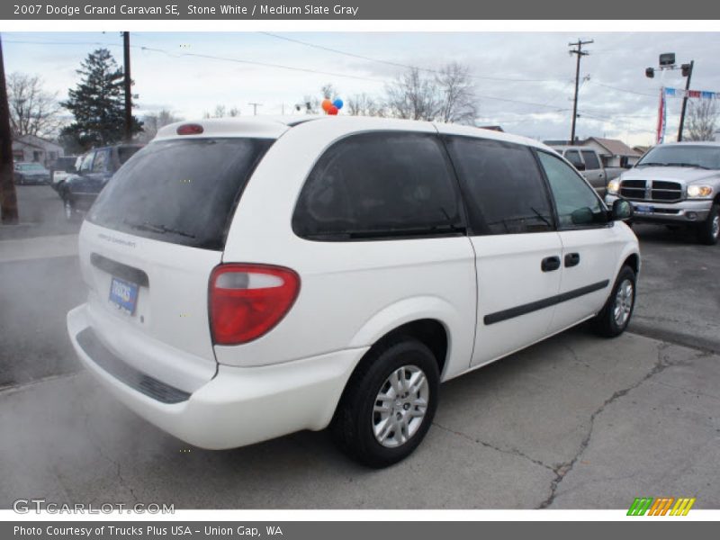 Stone White / Medium Slate Gray 2007 Dodge Grand Caravan SE